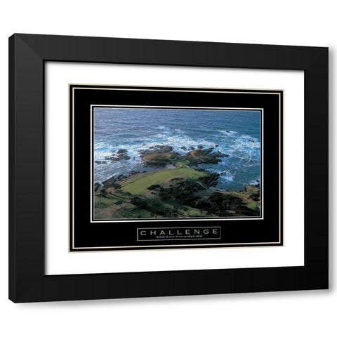 Golf - Challenge Black Modern Wood Framed Art Print with Double Matting by Unknown