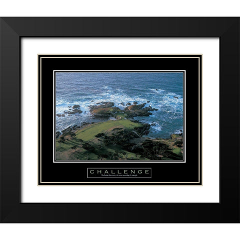 Golf - Challenge Black Modern Wood Framed Art Print with Double Matting by Unknown