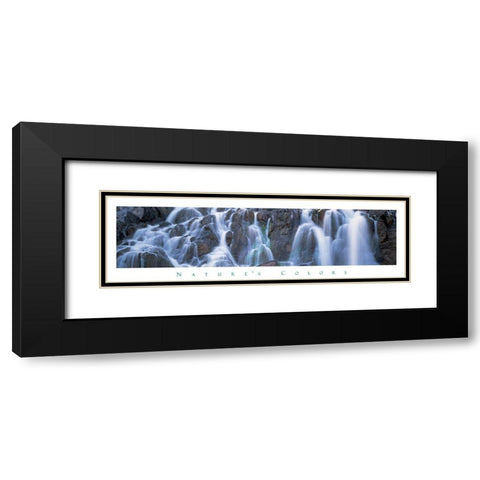 Rock Falls - Nature Black Modern Wood Framed Art Print with Double Matting by Unknown