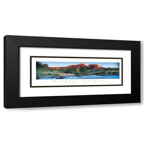 Desert Rocks Black Modern Wood Framed Art Print with Double Matting by Unknown
