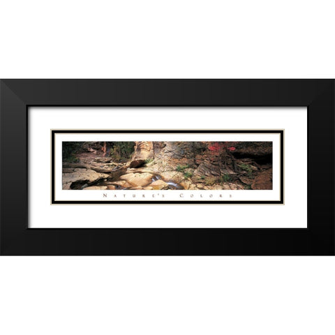 Rock Pond - Nature Black Modern Wood Framed Art Print with Double Matting by Unknown
