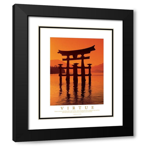 Virtue Black Modern Wood Framed Art Print with Double Matting by Unknown