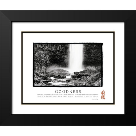 Goodness Black Modern Wood Framed Art Print with Double Matting by Unknown