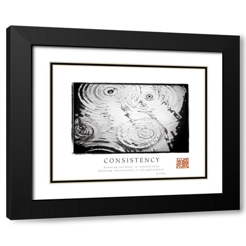 Consistency Black Modern Wood Framed Art Print with Double Matting by Unknown