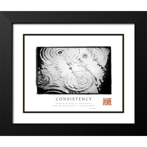 Consistency Black Modern Wood Framed Art Print with Double Matting by Unknown