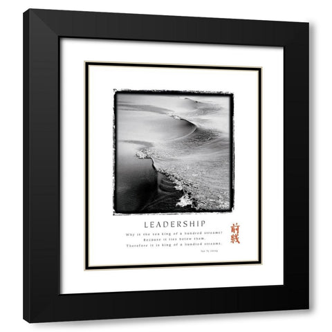 Leadership Black Modern Wood Framed Art Print with Double Matting by Unknown