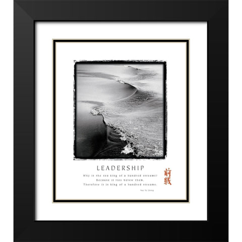 Leadership Black Modern Wood Framed Art Print with Double Matting by Unknown