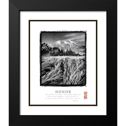 Honor Black Modern Wood Framed Art Print with Double Matting by Unknown