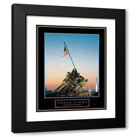 Force D Ame Black Modern Wood Framed Art Print with Double Matting by Frontline