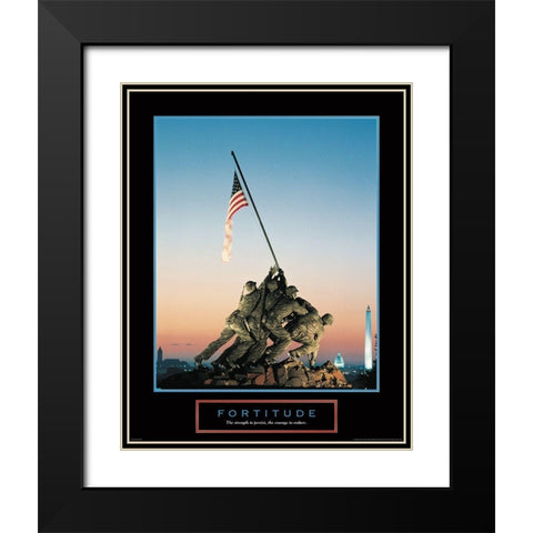 Fortitude - Iwo Juma Black Modern Wood Framed Art Print with Double Matting by Frontline