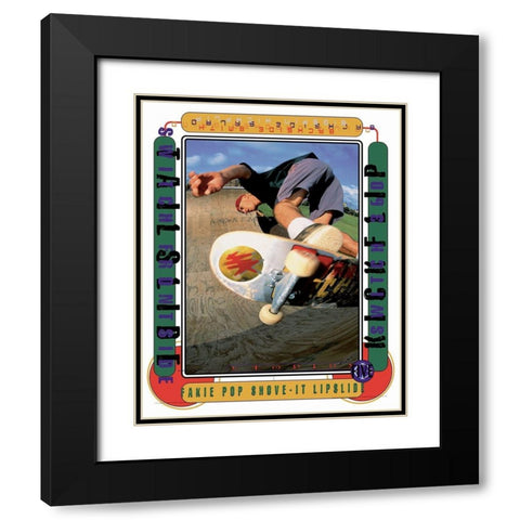 Skateboard Extreme Black Modern Wood Framed Art Print with Double Matting by Unknown