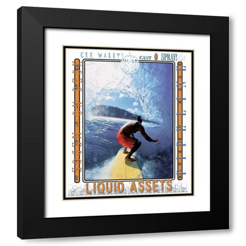 Surfer Extreme Black Modern Wood Framed Art Print with Double Matting by Unknown