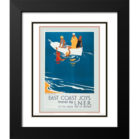 Drier Side Black Modern Wood Framed Art Print with Double Matting by Unknown