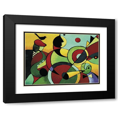 Play On Black Modern Wood Framed Art Print with Double Matting by Unknown