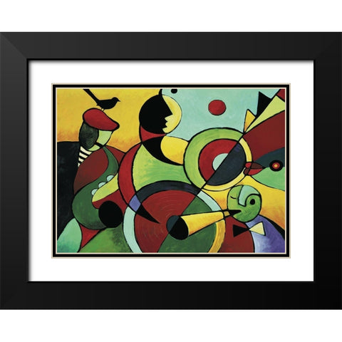 Play On Black Modern Wood Framed Art Print with Double Matting by Unknown