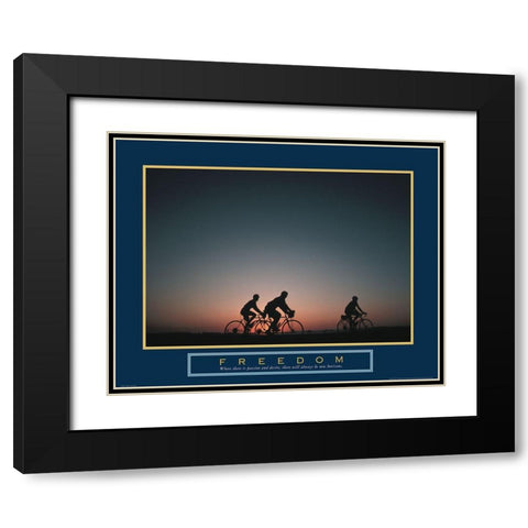 Libertad Black Modern Wood Framed Art Print with Double Matting by Frontline