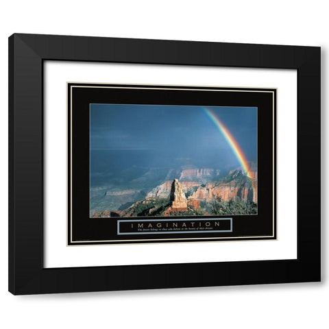 Imagination - mRainbow Black Modern Wood Framed Art Print with Double Matting by Frontline