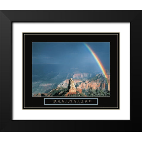 Imagination - mRainbow Black Modern Wood Framed Art Print with Double Matting by Frontline