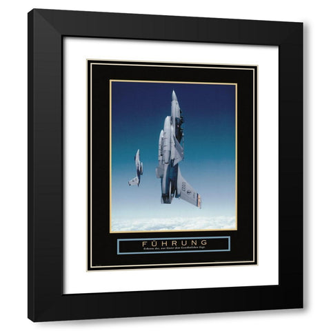 Liderazgo Black Modern Wood Framed Art Print with Double Matting by Frontline