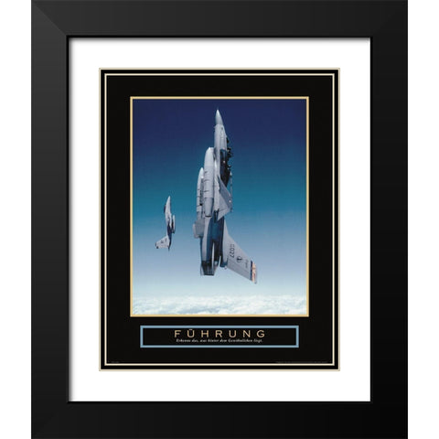 Liderazgo Black Modern Wood Framed Art Print with Double Matting by Frontline