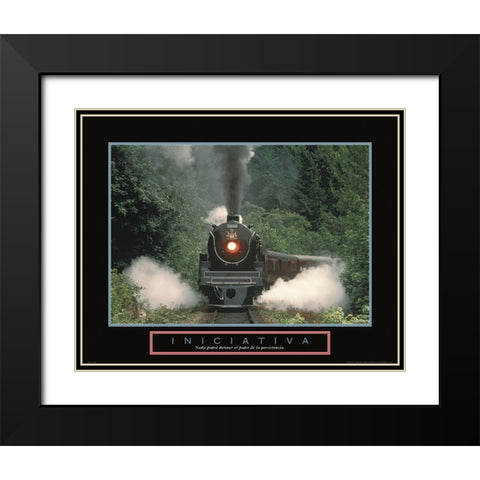 Iniciativa Black Modern Wood Framed Art Print with Double Matting by Frontline
