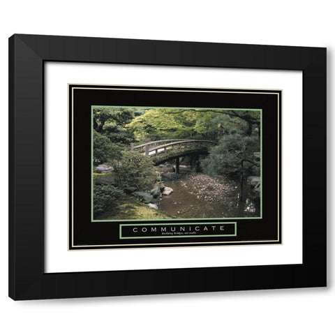 Communicate - Bridge Black Modern Wood Framed Art Print with Double Matting by Frontline
