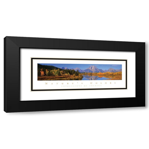 Natures Colors - Mountains Black Modern Wood Framed Art Print with Double Matting by Frontline