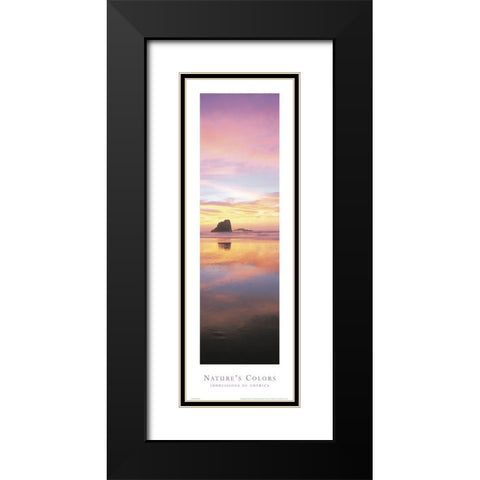 Natures Colors Beach Black Modern Wood Framed Art Print with Double Matting by Unknown