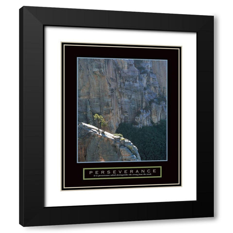 Perseverance - Canyon Black Modern Wood Framed Art Print with Double Matting by Unknown