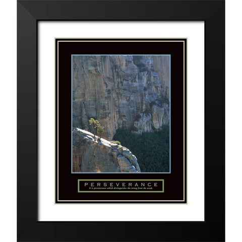 Perseverance - Canyon Black Modern Wood Framed Art Print with Double Matting by Unknown