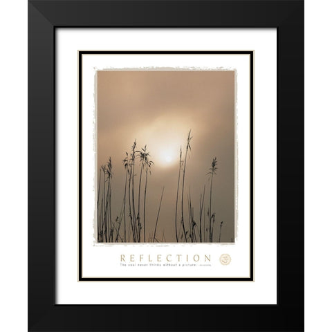 Reflection Black Modern Wood Framed Art Print with Double Matting by Frontline