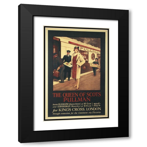 Queen of Scots Black Modern Wood Framed Art Print with Double Matting by Unknown