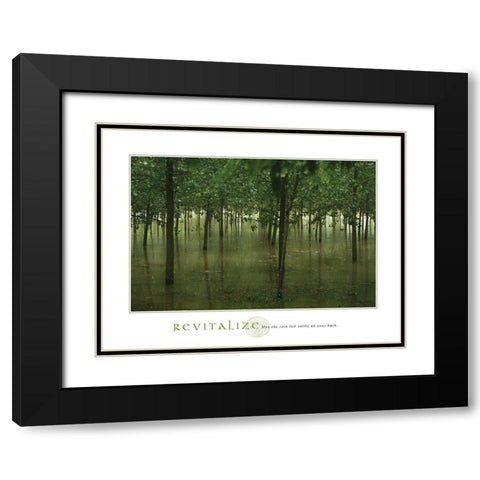 Revitalize - Forest Black Modern Wood Framed Art Print with Double Matting by Frontline