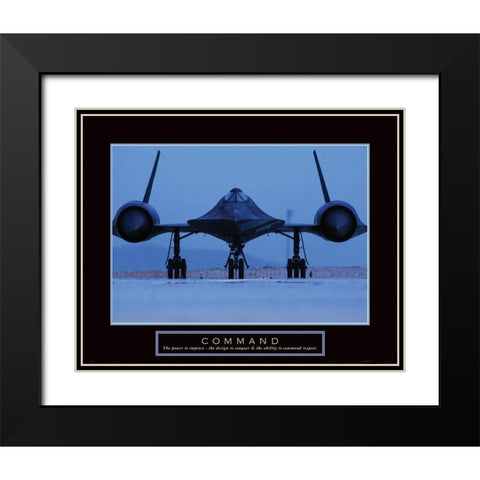 Command - Jet Black Modern Wood Framed Art Print with Double Matting by Frontline