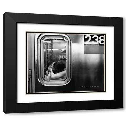 Urban Romance Black Modern Wood Framed Art Print with Double Matting by Frontline