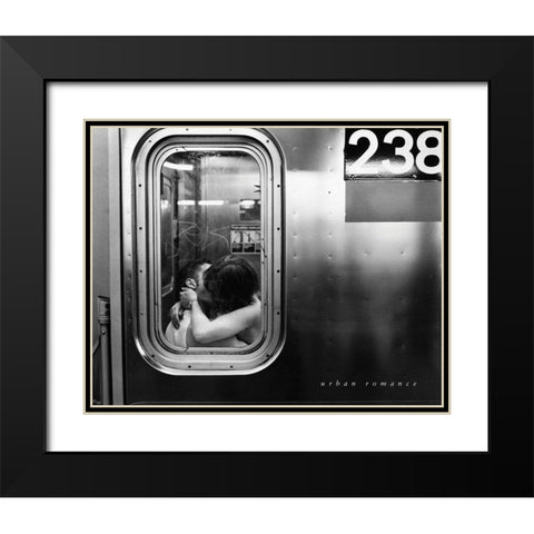 Urban Romance Black Modern Wood Framed Art Print with Double Matting by Frontline