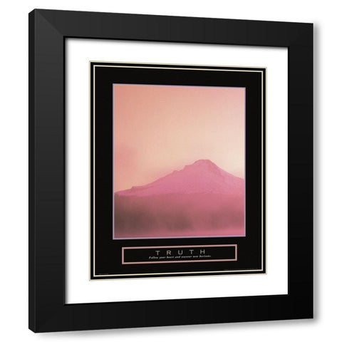 Truth - Mist Mountain Black Modern Wood Framed Art Print with Double Matting by Frontline