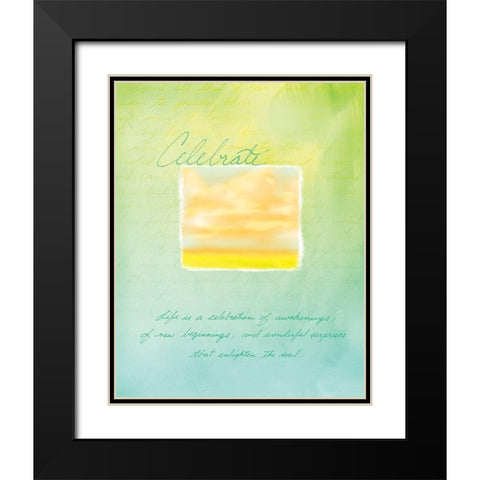 Celebrate Inspirational Black Modern Wood Framed Art Print with Double Matting by Frontline