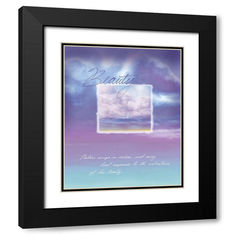 Beauty Inspirational Black Modern Wood Framed Art Print with Double Matting by Frontline
