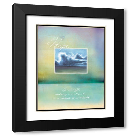 Hope Inspirational Black Modern Wood Framed Art Print with Double Matting by Frontline