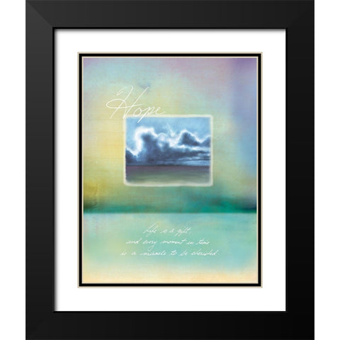 Hope Inspirational Black Modern Wood Framed Art Print with Double Matting by Frontline