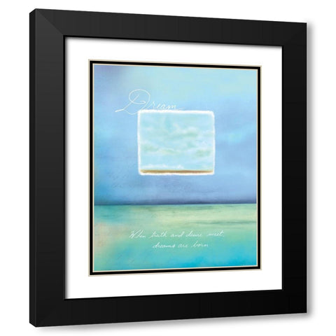 Dream Inspirational Black Modern Wood Framed Art Print with Double Matting by Frontline