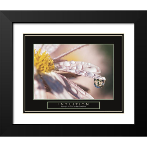 Intuition - Dewdrop Black Modern Wood Framed Art Print with Double Matting by Frontline
