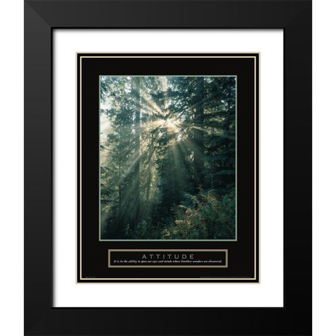 Attitude - Forest Black Modern Wood Framed Art Print with Double Matting by Frontline