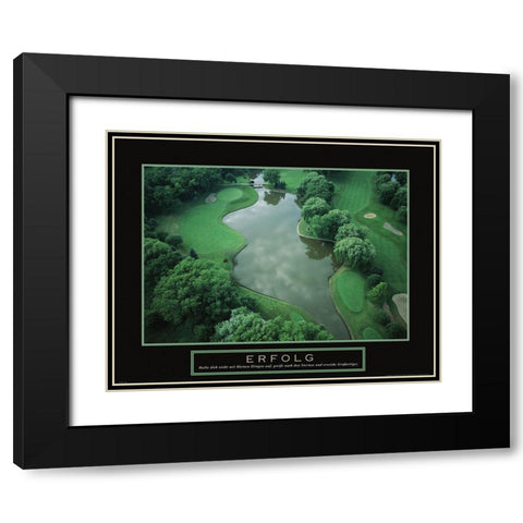 Erfolg - Golf Black Modern Wood Framed Art Print with Double Matting by Frontline