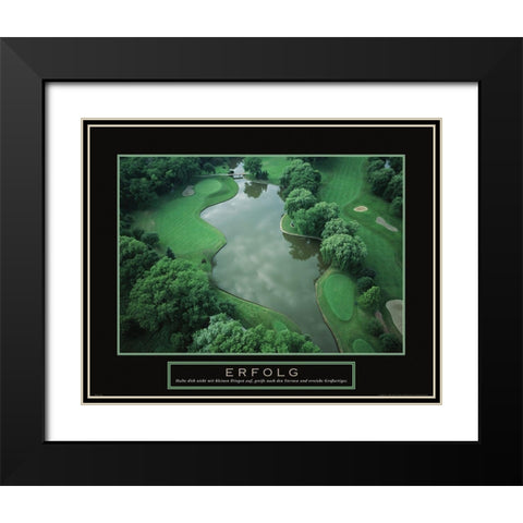 Erfolg - Golf Black Modern Wood Framed Art Print with Double Matting by Frontline