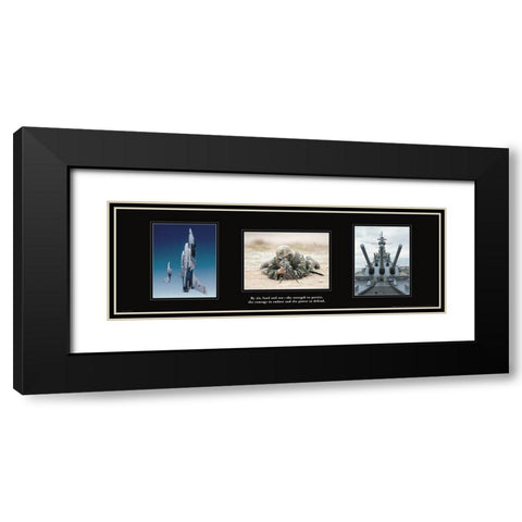 Air, Land and Sea Black Modern Wood Framed Art Print with Double Matting by Frontline