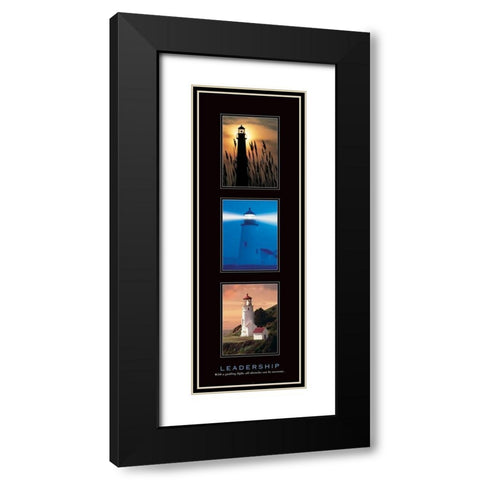 Lighthouse Tryp Black Modern Wood Framed Art Print with Double Matting by Frontline