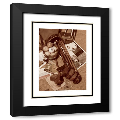 Temnnis Memorabilia Black Modern Wood Framed Art Print with Double Matting by Frontline