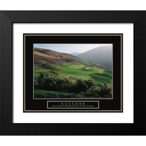 Success - Golf Black Modern Wood Framed Art Print with Double Matting by Frontline